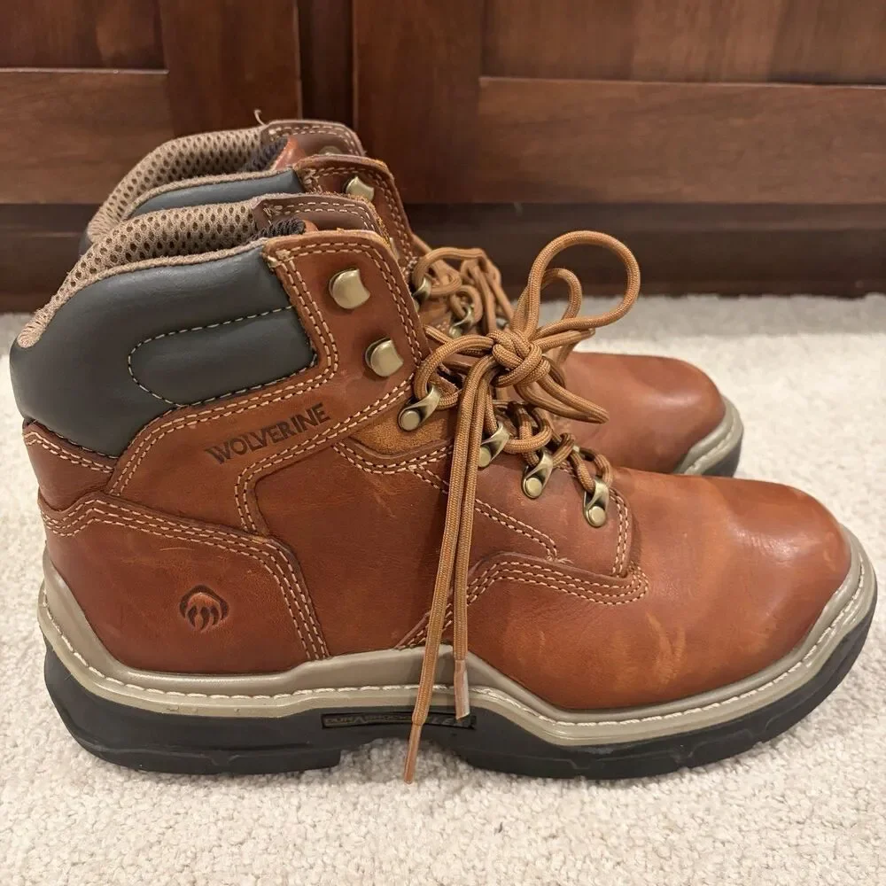 EUC Wolverine Men's Raider DuraShocks 6 Inch Work Boots Size 9.5 EU 42.5